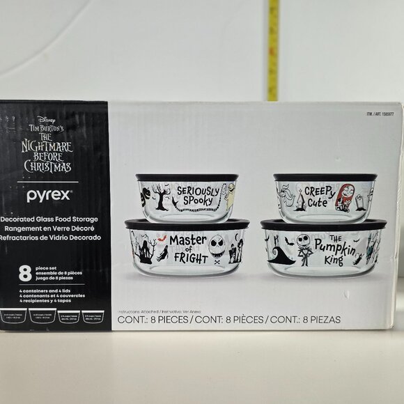 The Nightmare Before Christmas 7 Piece Pyrex Glass Bowl Set - Picture 1 of 13